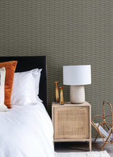 A-Street Prints Gator Brown Geometric Stripe Wallpaper