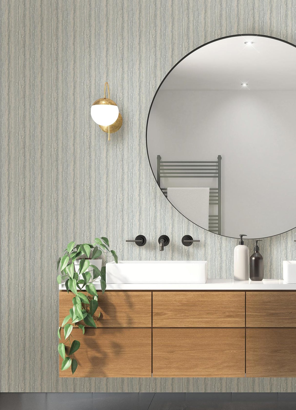 A-Street Prints Hilton Aqua Marbled Paper Wallpaper