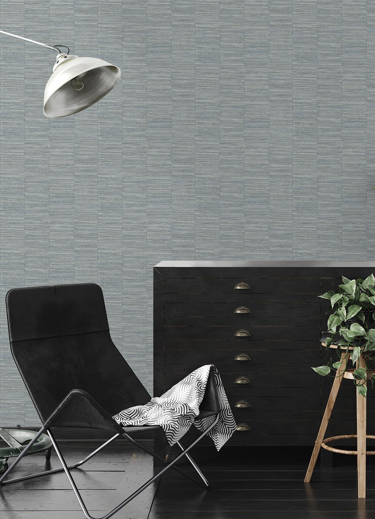 A-Street Prints Jenga Stone Striped Column Wallpaper