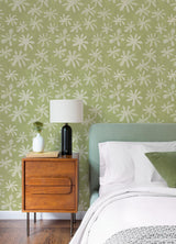 Brewster Home Fashions Alja Horvat Alja Horvat Nuwallpaper Flowers Sage Wallpaper