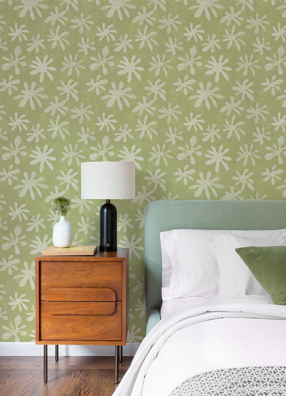 Brewster Home Fashions Alja Horvat Alja Horvat Nuwallpaper Flowers Sage Wallpaper