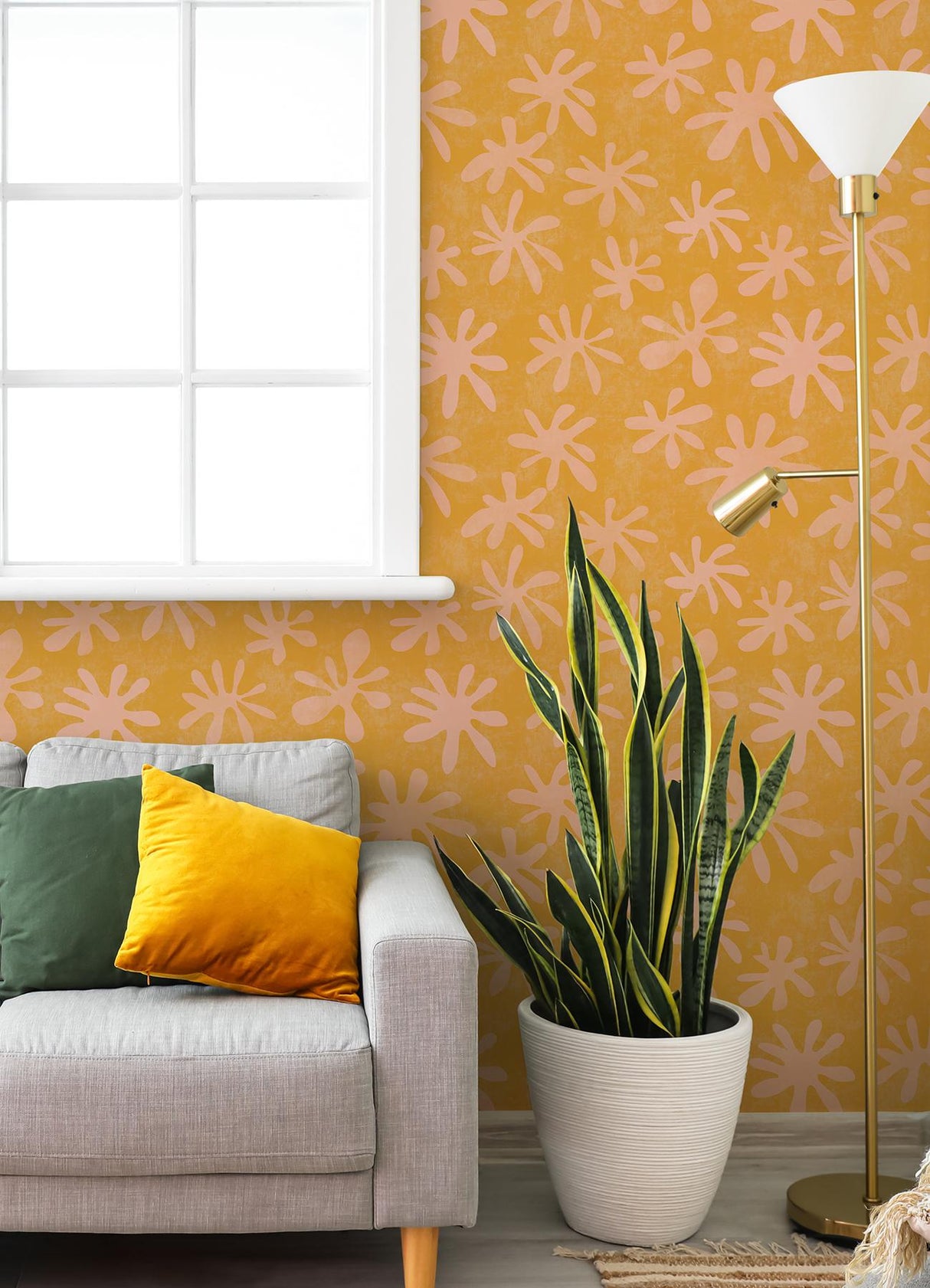 Brewster Home Fashions Alja Horvat Alja Horvat Nuwallpaper Flowers Orange Wallpaper