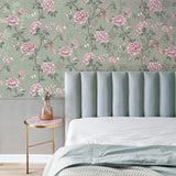 Brewster Home Fashions Fine Decor Medley Akina Sage Wallpaper