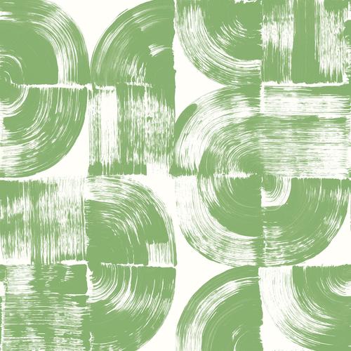 A-Street Prints Giulietta Green Painterly Geometric Wallpaper