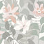 A-Street Prints Seychelles Botanical Grey Wallpaper