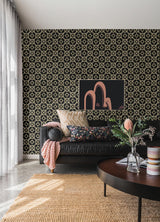 A-Street Prints Livia Black Trellis Wallpaper
