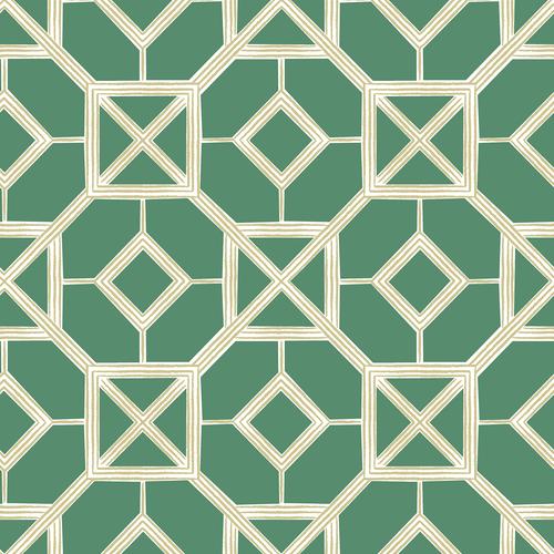 A-Street Prints Livia Green Trellis Wallpaper