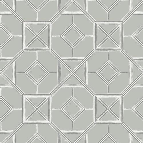 A-Street Prints Livia Grey Trellis Wallpaper