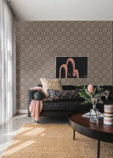A-Street Prints Livia Mauve Trellis Wallpaper