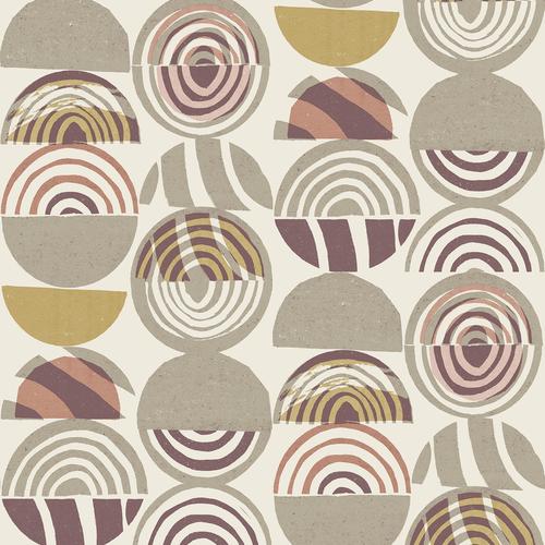 A-Street Prints Mahe Plum Mod Geometric Wallpaper
