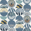A-Street Prints Mahe Blue Mod Geometric Wallpaper