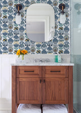 A-Street Prints Mahe Blue Mod Geometric Wallpaper