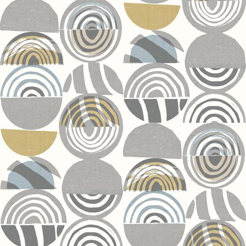A-Street Prints Mahe Grey Mod Geometric Wallpaper