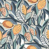 A-Street Prints Meyer Teal Citrus Wallpaper