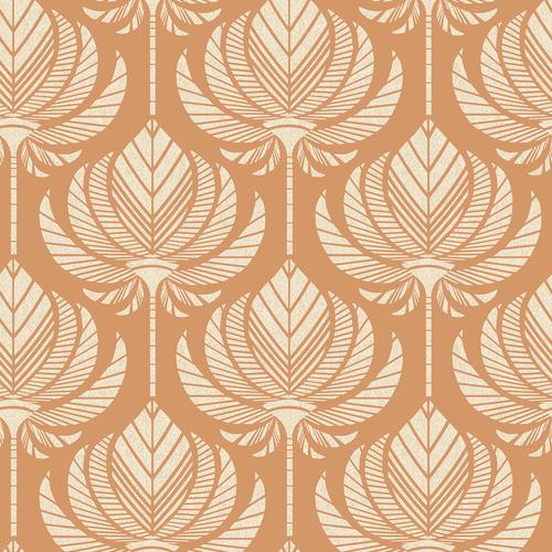 A-Street Prints Seychelles Botanical Orange Wallpaper