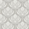 A-Street Prints Palmier Grey Lotus Fan Wallpaper