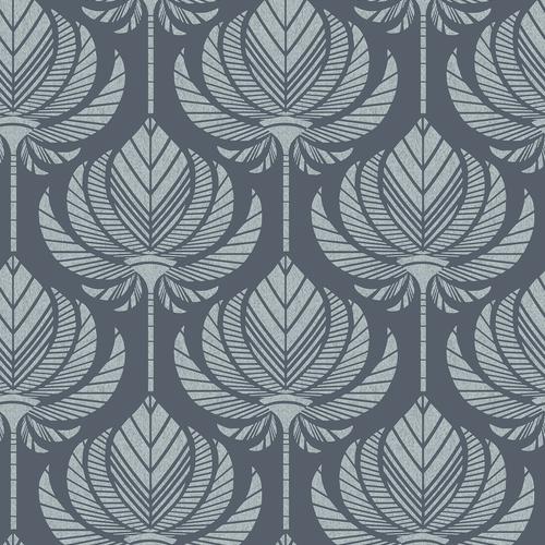 A-Street Prints Seychelles Botanical Navy Wallpaper