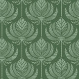 A-Street Prints Palmier Green Lotus Fan Wallpaper