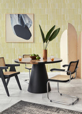 A-Street Prints Sabah Yellow Stripe Wallpaper