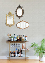 A-Street Prints Zia Grey Basketweave Wallpaper