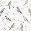 Brewster Home Fashions Chesapeake Thoreau Birds Orange Wallpaper