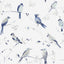 Brewster Home Fashions Chesapeake Thoreau Birds Blue Wallpaper