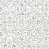 Brewster Home Fashions Chesapeake Thoreau Medallions Aqua Wallpaper
