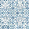 Brewster Home Fashions Concord Blue Medallion Wallpaper