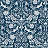 Brewster Home Fashions Forest Dance Navy Damask Wallpaper