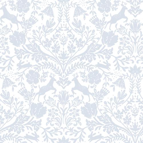 Brewster Home Fashions Chesapeake Thoreau Damask Light Blue Wallpaper