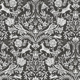 Brewster Home Fashions Chesapeake Thoreau Damask Charcoal Wallpaper