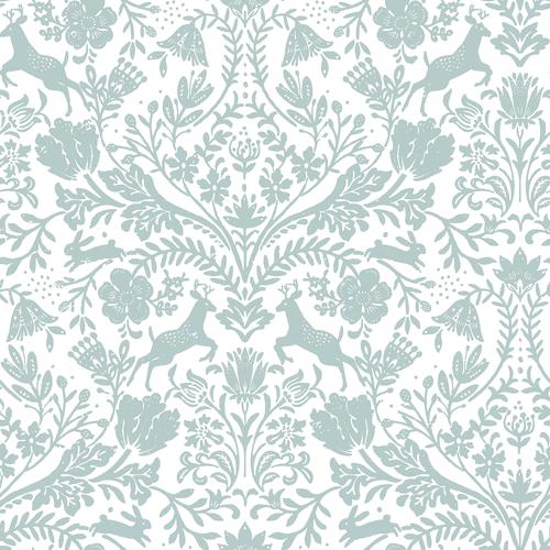 Brewster Home Fashions Chesapeake Thoreau Damask Aqua Wallpaper