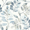 Brewster Home Fashions Pinnate Blue Leaves Wallpaper