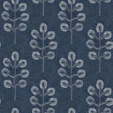 Brewster Home Fashions Chesapeake Thoreau Trees Dark Blue Wallpaper