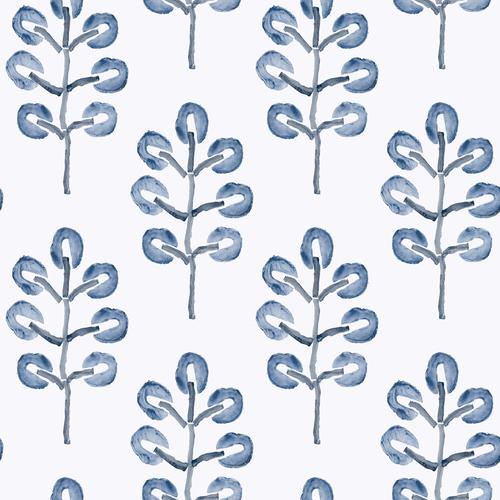Brewster Home Fashions Chesapeake Thoreau Trees Blue Wallpaper
