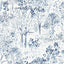 Brewster Home Fashions Chesapeake Thoreau Trees Navy Wallpaper