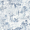 Brewster Home Fashions Walden Navy Forest Wallpaper