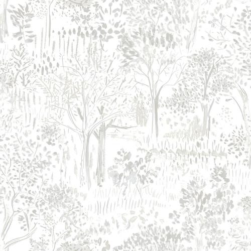 Brewster Home Fashions Walden Grey Forest Wallpaper