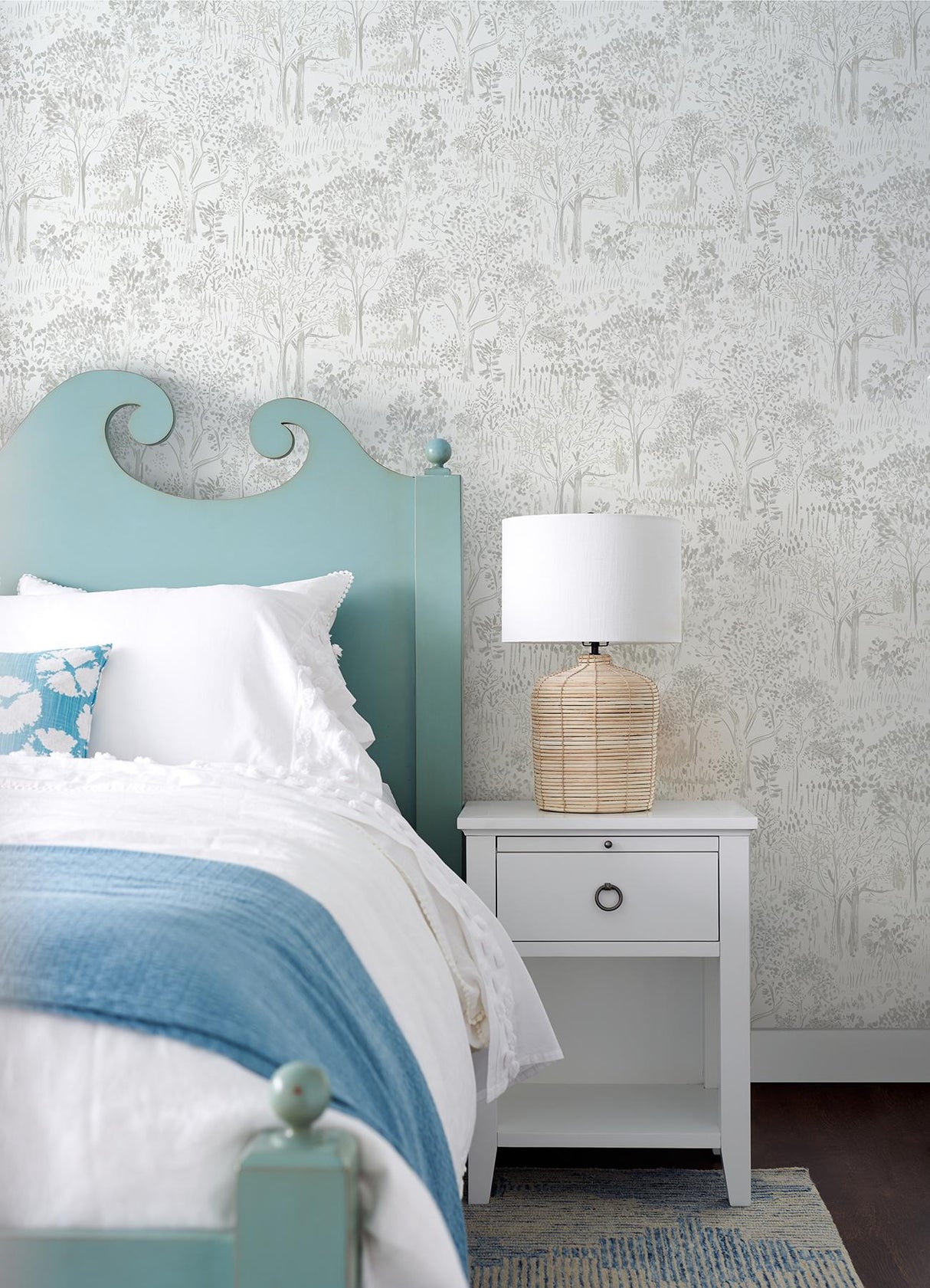 Brewster Home Fashions Walden Grey Forest Wallpaper
