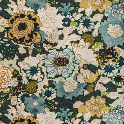 Lee Jofa ARIOSO PRINT MARINE/CITRON Fabric