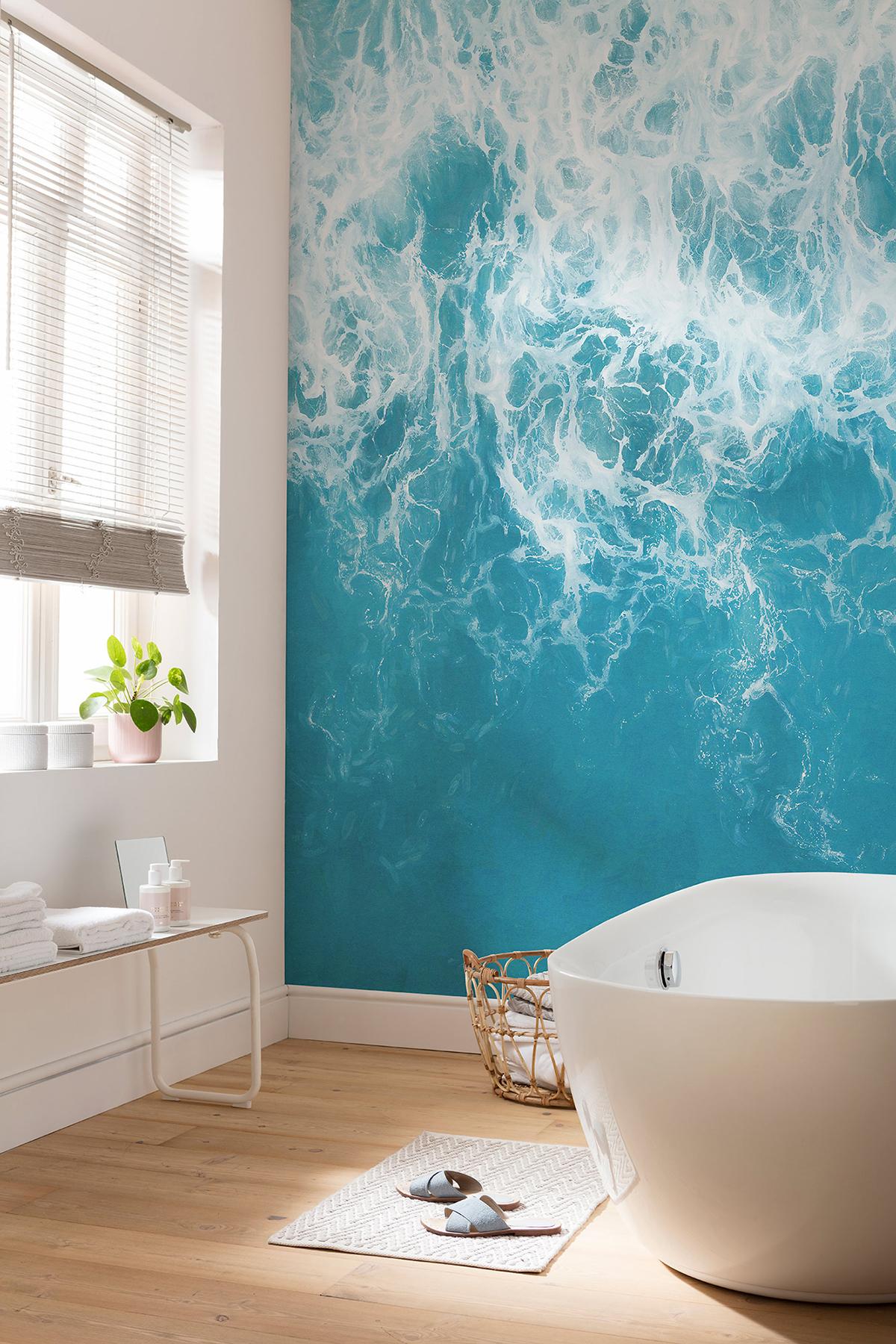 Brewster Home Fashions The Shore Wall Mural Blues Wallpaper