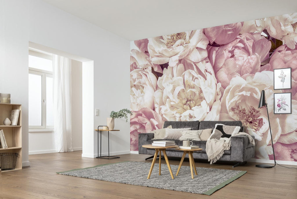 Brewster Home Fashions Peonies Wall Mural Pinks Wallpaper