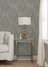 Brewster Home Fashions Isidore Scroll Grey Wallpaper