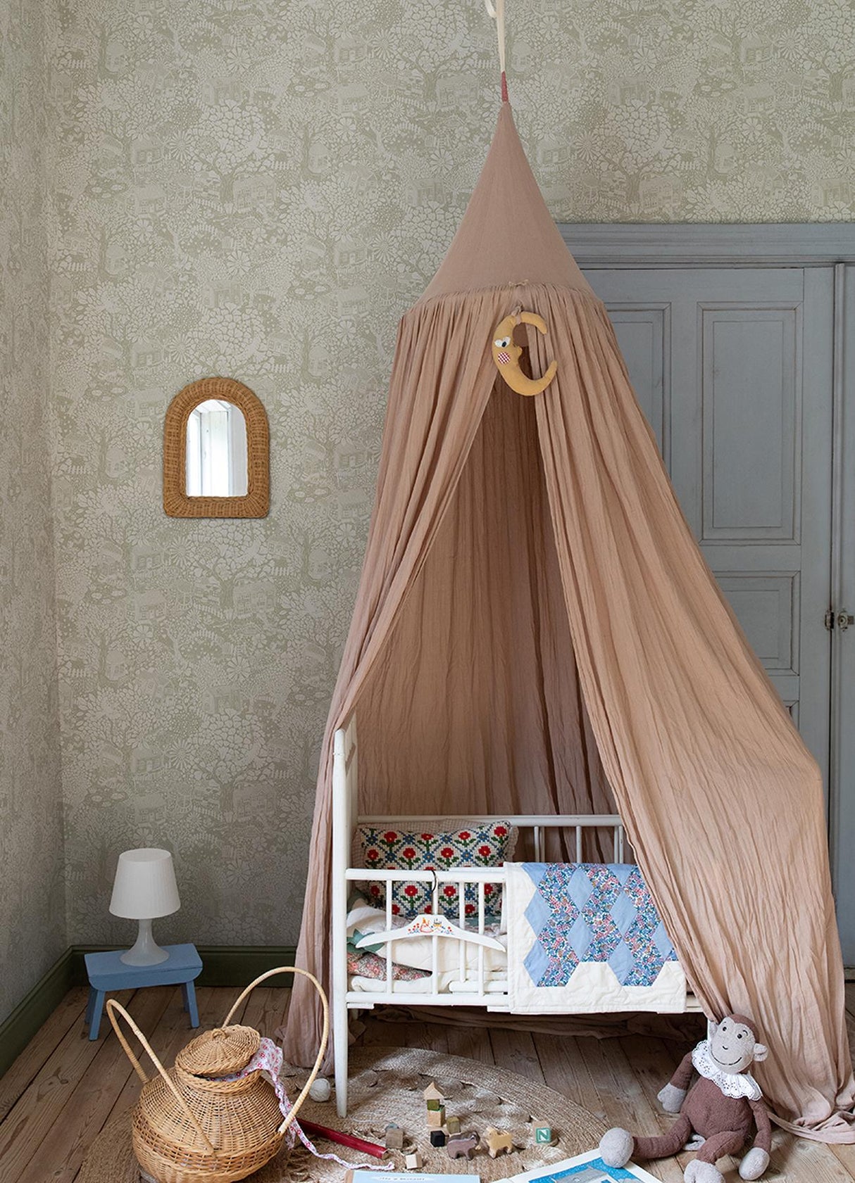 A-Street Prints Bygga Bo Woodland Village Light Grey Wallpaper