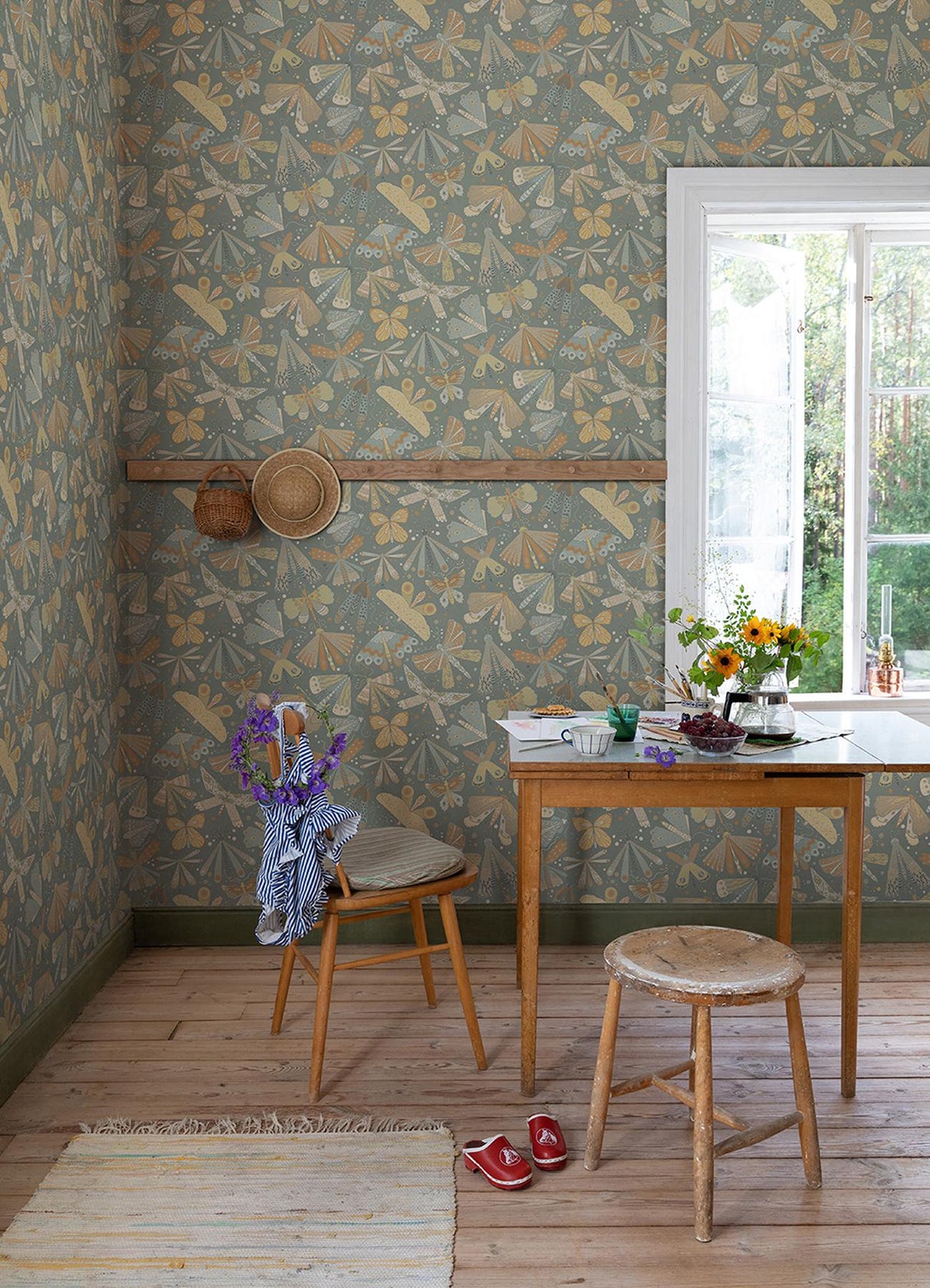 A-Street Prints Flyga Butterfly Bonanza Apricot Wallpaper