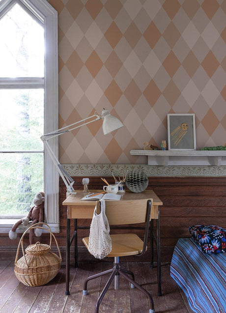 A-Street Prints Kalas Diamond Rose Wallpaper