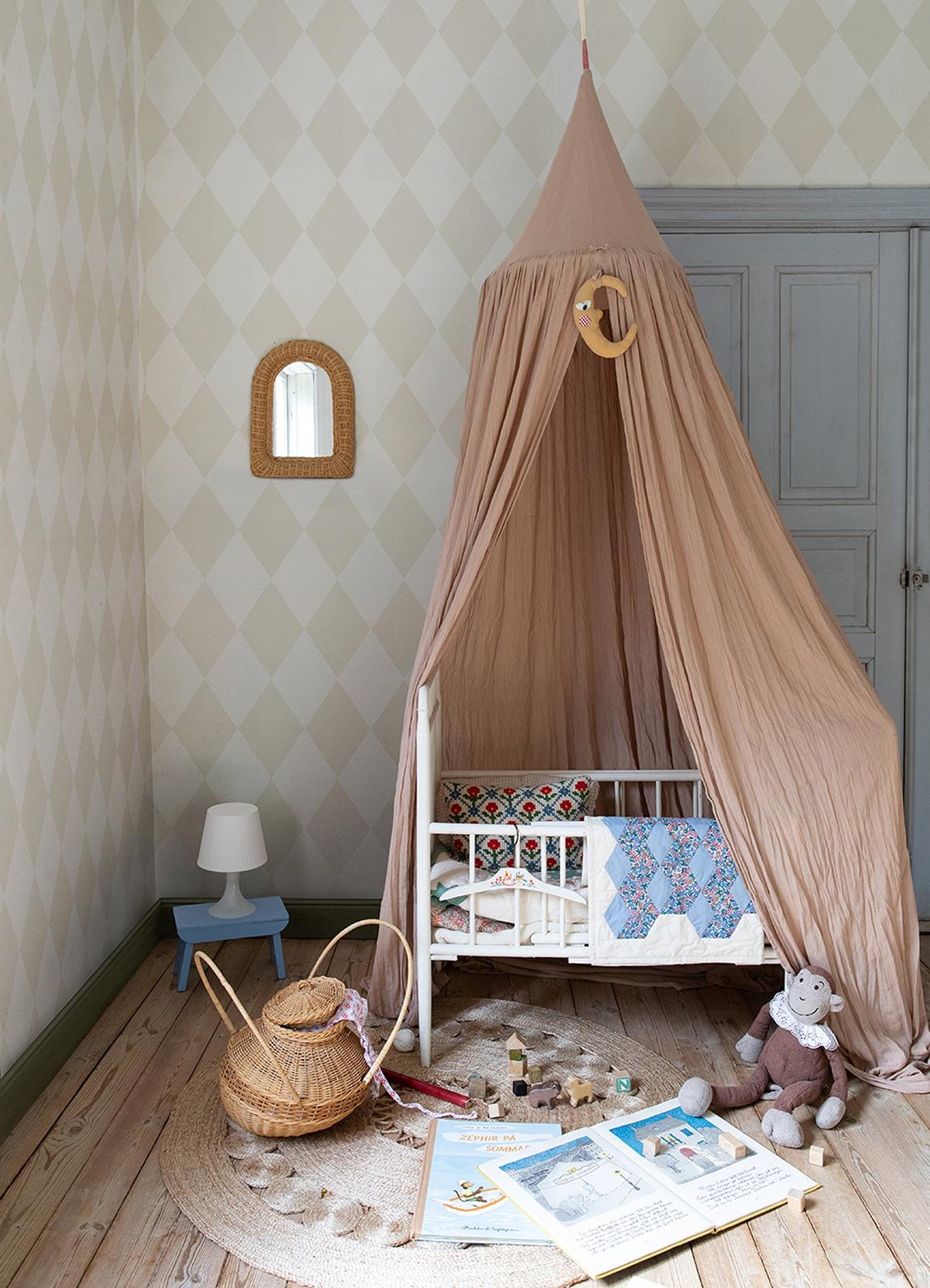 A-Street Prints Kalas Diamond Light Grey Wallpaper