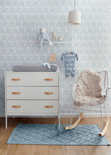 Brewster Home Fashions Adella Geometric Sky Blue Wallpaper