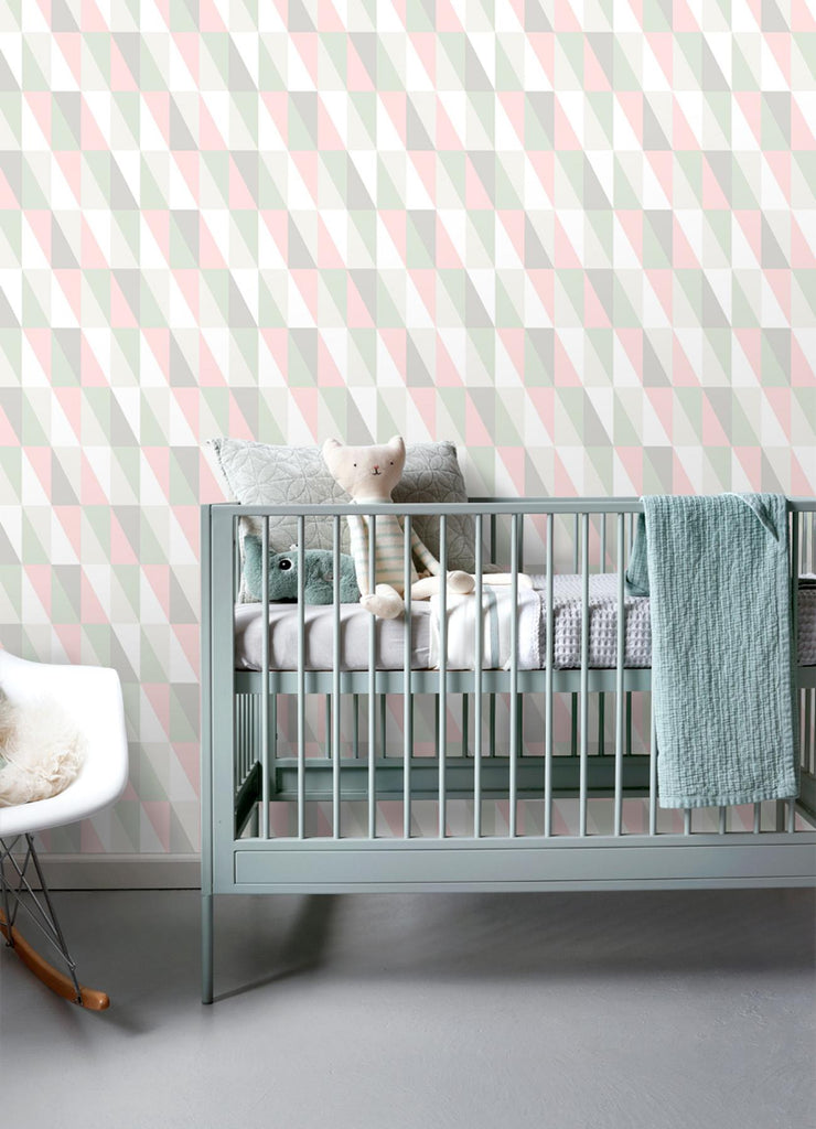 Brewster Home Fashions Inez Geometric Pastel Wallpaper