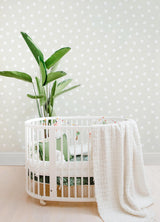 Brewster Home Fashions Jubilee Dots Silver Wallpaper